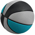 Ballon de basket résistant noir, gris et turquoise