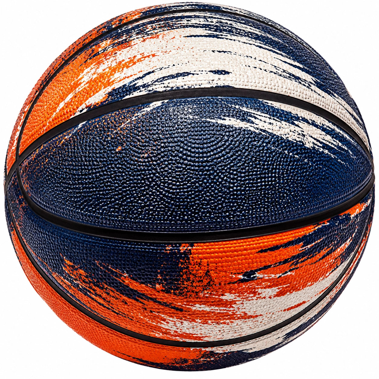 Ballon de basket extérieur/intérieur taille 7 orange/bleu/blanc