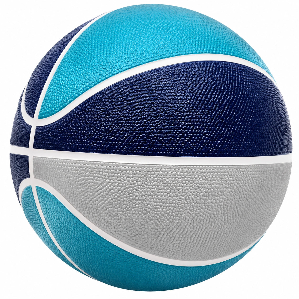 Ballon de basket bleu, turquoise et gris pour intérieur/extérieur