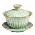 Gaiwan artisanal en porcelaine vert céladon