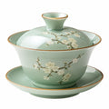 Gaiwan en porcelaine vert céladon fait main