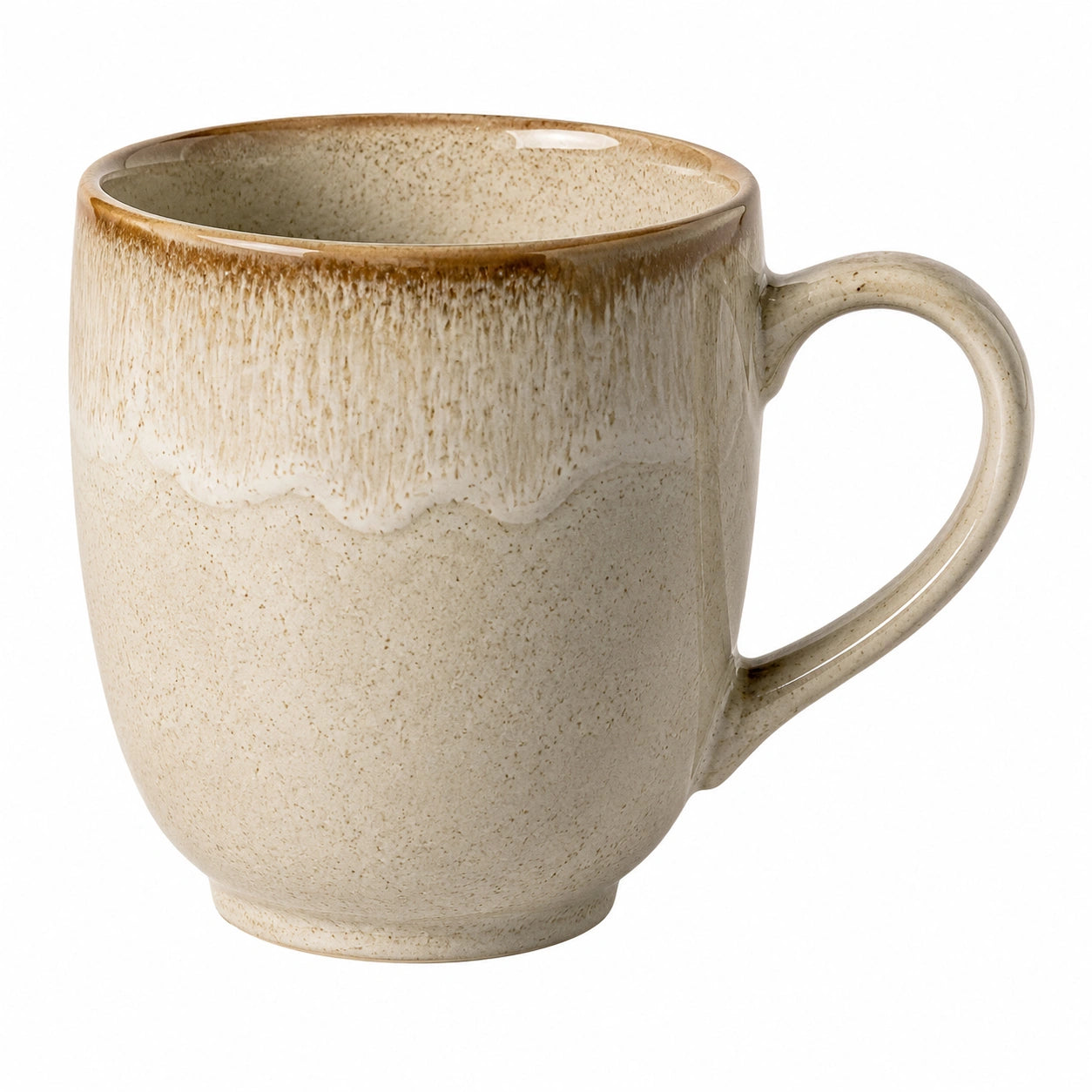Tasse en Céramique Striée Beige
