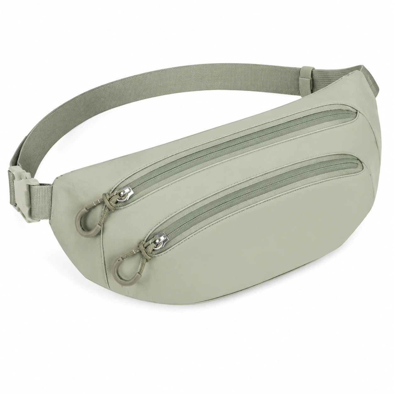 Sacoche banane décontractée unisexe beige avec ceinture réglable