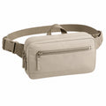 Sac banane beige avec compartiment zippé