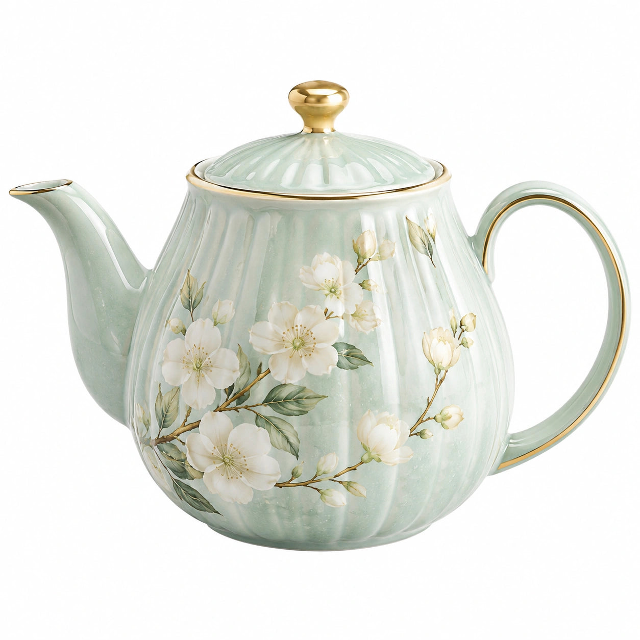 Théière beige 1200ml avec design classique