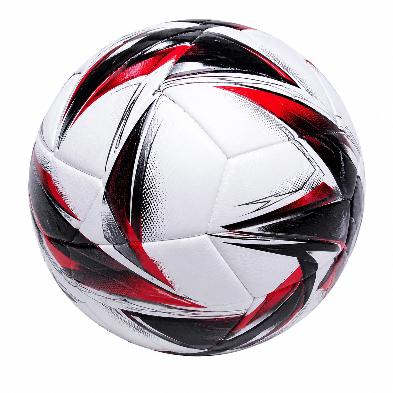 Ballon de football blanc, rouge et noir 68 cm