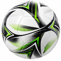 Ballon de football taille 5 blanc, noir et vert