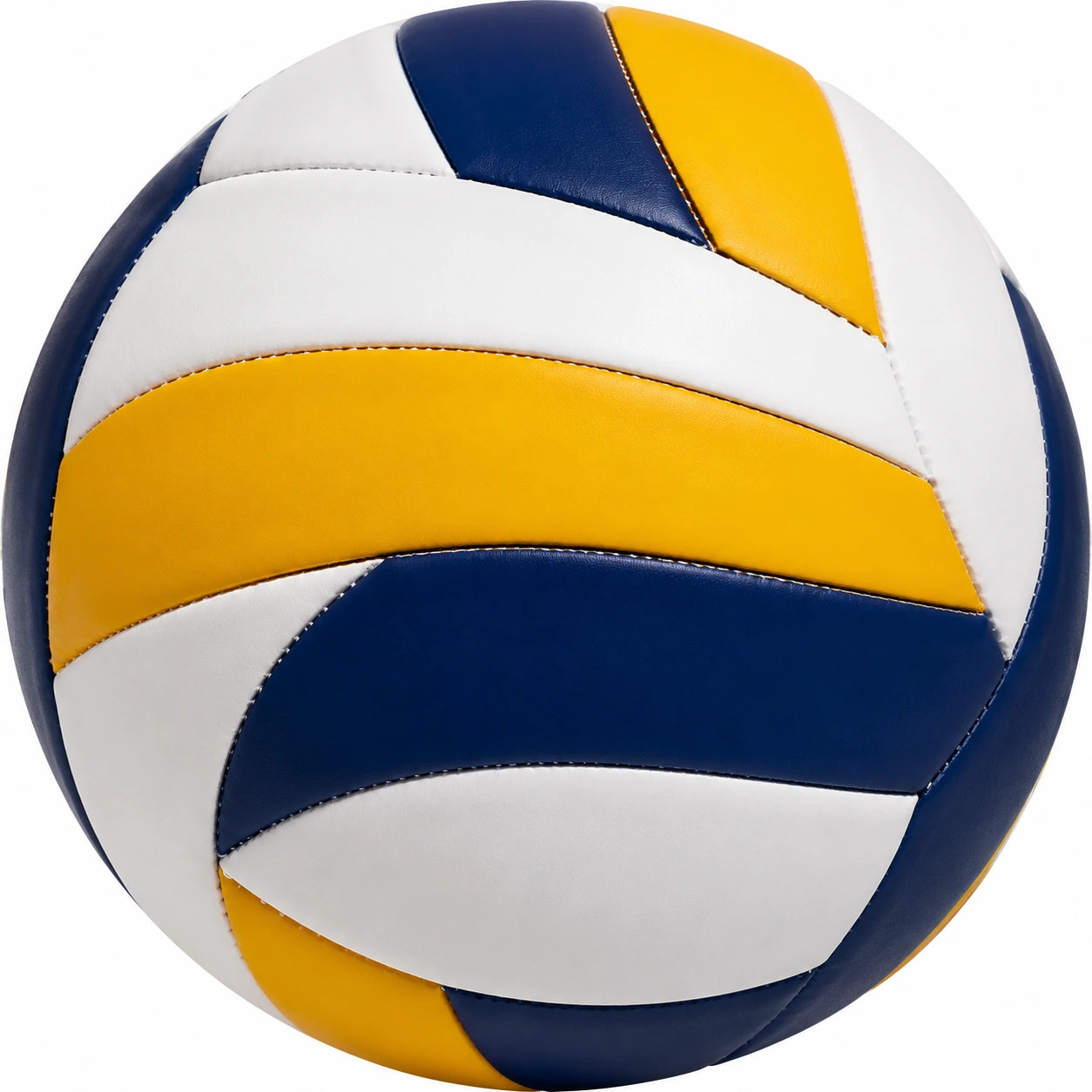 Ballon de volleyball jaune, bleu et blanc pour compétition