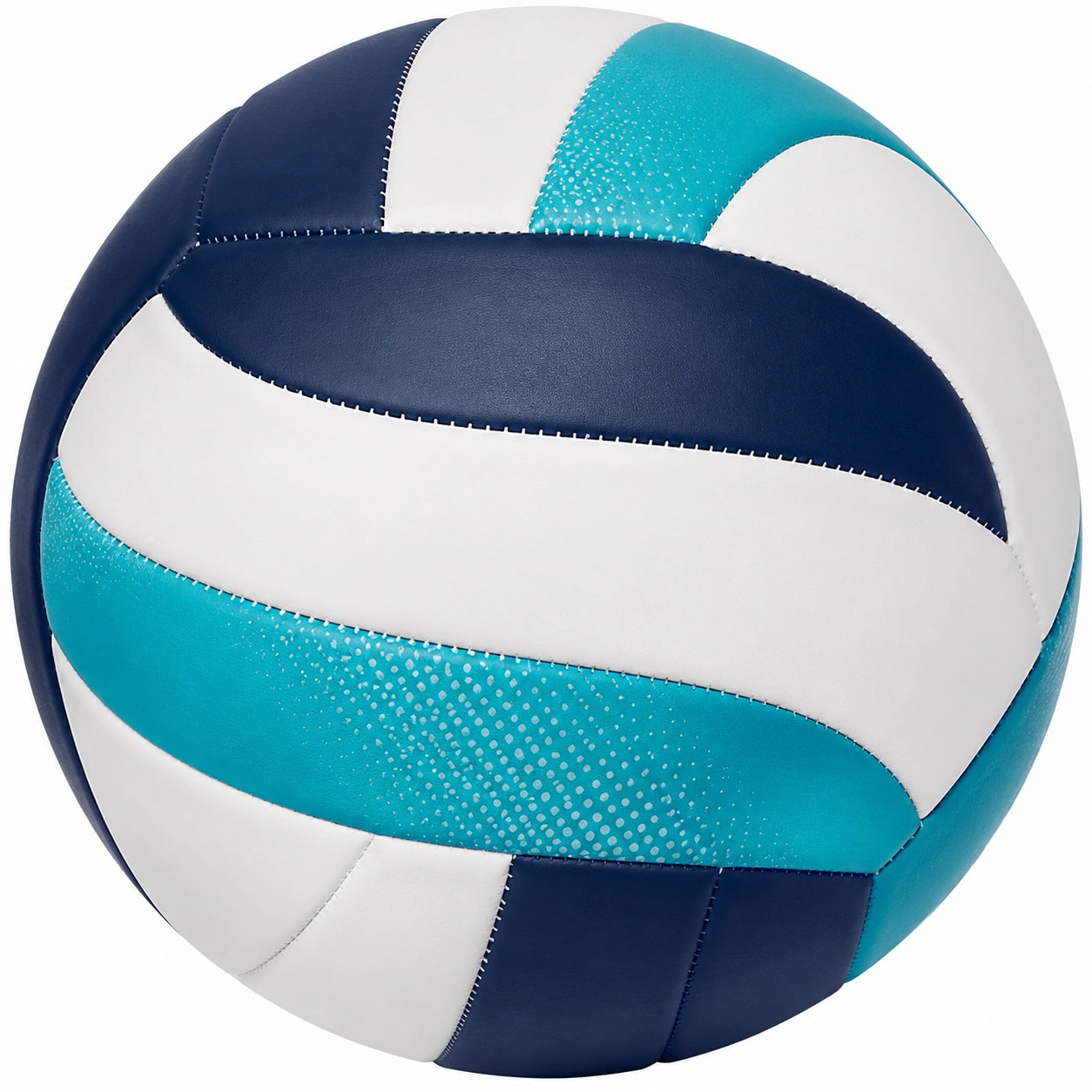 Ballon de volleyball intérieur extérieur bleu, blanc et turquoise