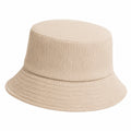Chapeau Bob Beige à Motif Côtelé
