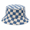 Chapeau Bob à Carreaux Bleu et Blanc