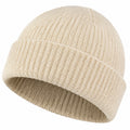 Bonnet côtelé beige pour adultes
