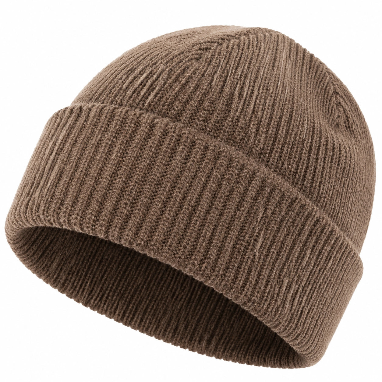 Bonnet en tricot brun pour adultes