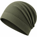 Bonnet ample et extensible vert kaki