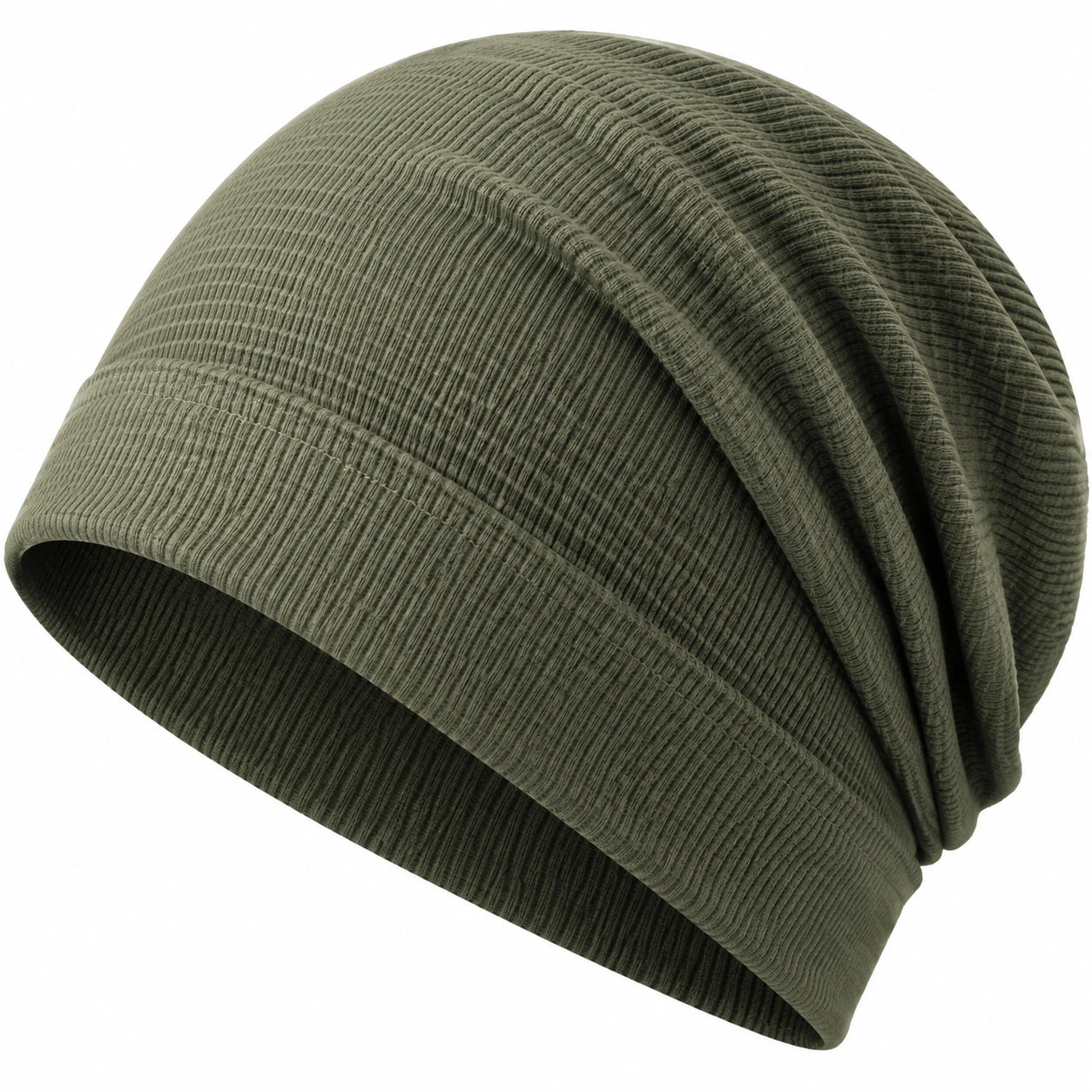 Bonnet ample et extensible vert kaki