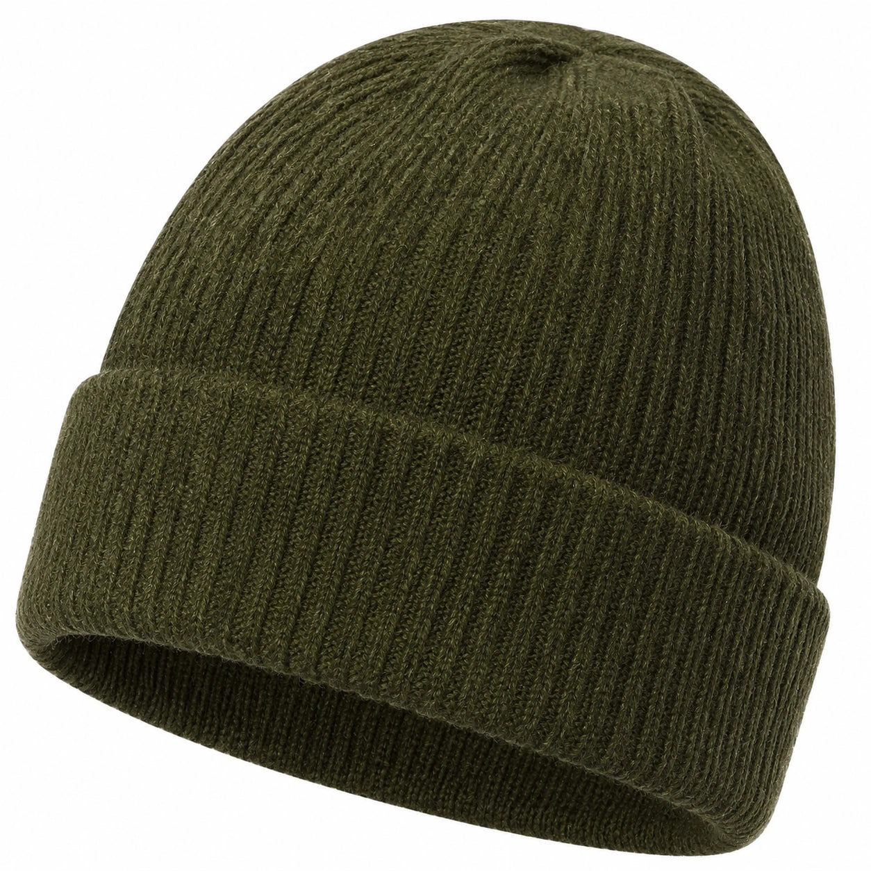 Bonnet tricoté côtelé pour adultes - Vert