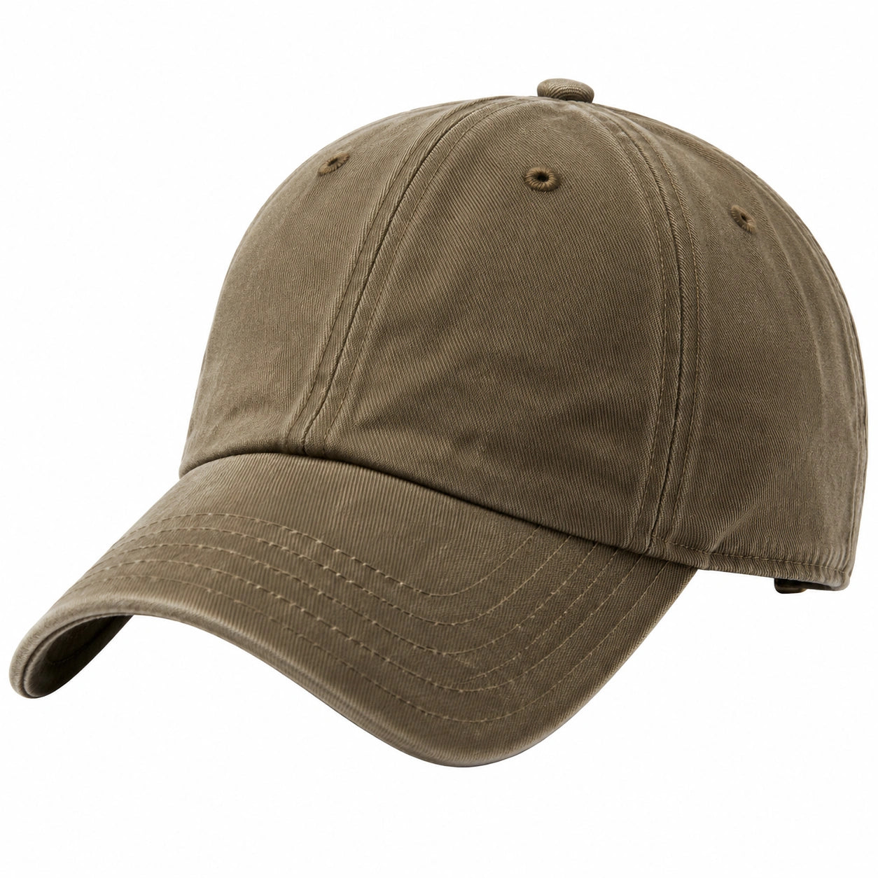 Casquette de baseball unisexe kaki ajustable