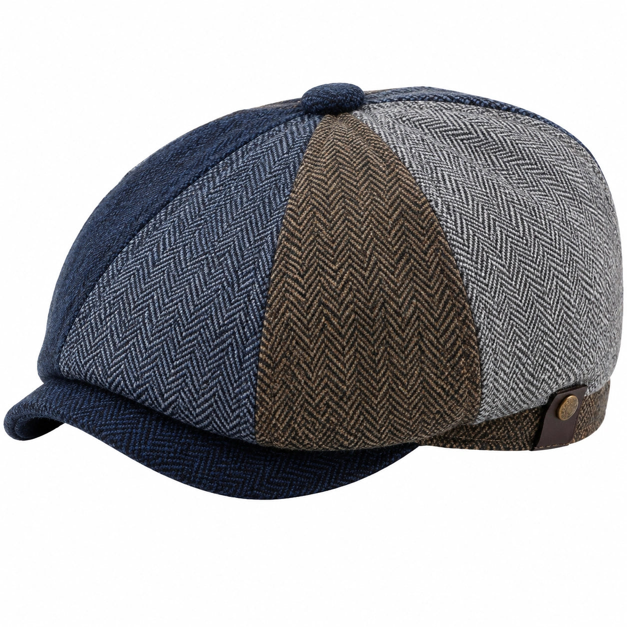 Casquette Gavroche Multicolore Chevrons Élégante