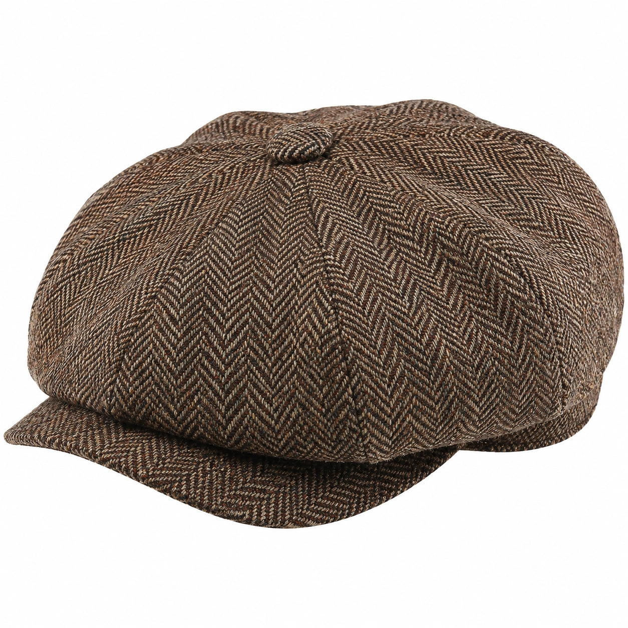 Casquette Gavroche en Tweed Marron