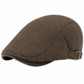 Casquette plate à chevrons brun