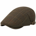 Casquette Plate Marron Réglable