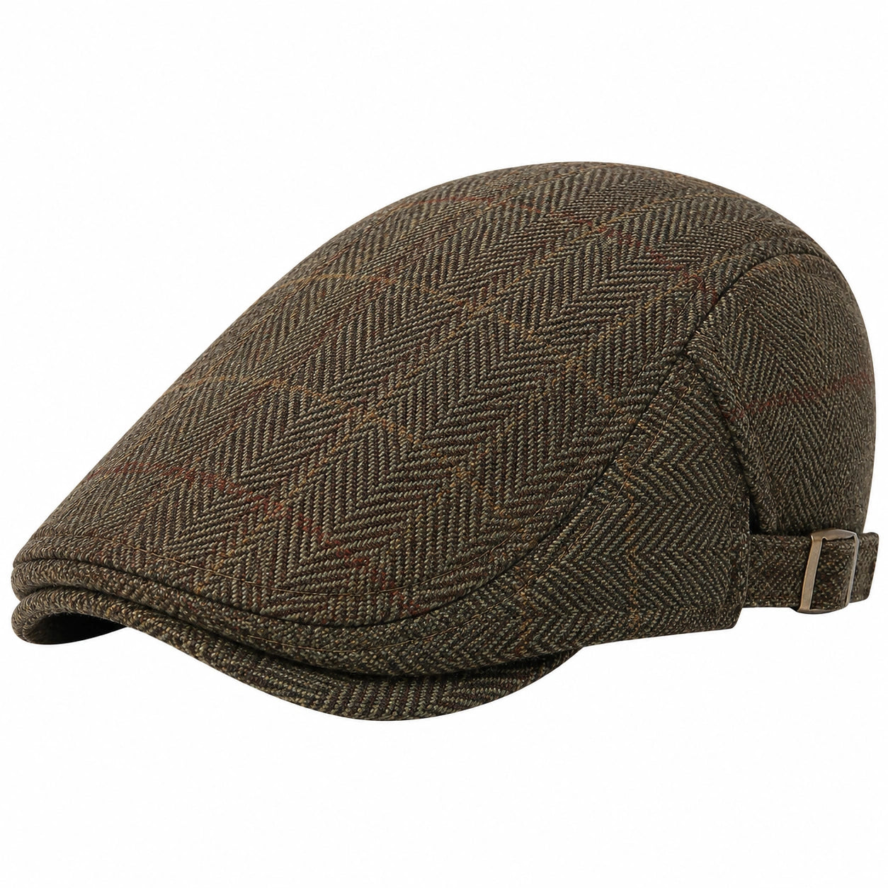 Casquette Plate Marron Réglable