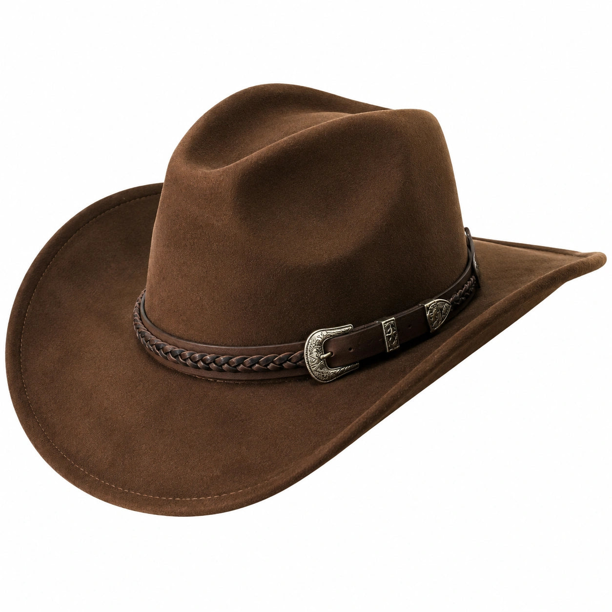 Chapeau de Cowboy Marron avec Décor Étoile