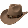 Chapeau Cowboy Classique Marron avec Bande Décorative