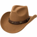 Chapeau Cowboy Beige avec Bandeau Décoratif